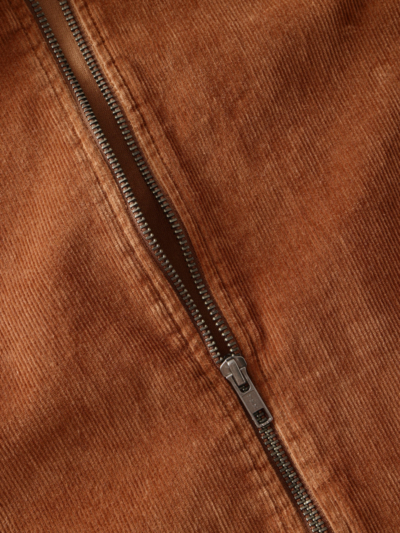 KnowledgeCotton Apparel - MEN Classic 14-wales cotton corduroy zip overshirt - GOTS/Vegan Overshirts 1121 Dachshund