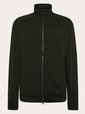 KnowledgeCotton Apparel - MEN Dynamic wool fleece full zip Fleeces 1090 Forrest Night
