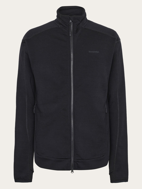 KnowledgeCotton Apparel - MEN Cleaver Wool 320 Fleece sweat - RWS Fleeces 1300 Black Jet