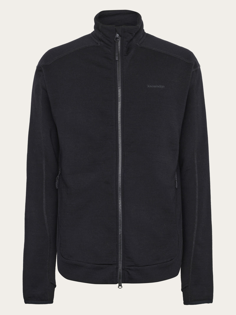 KnowledgeCotton Apparel - MEN Cleaver Wool 320 Fleece sweat - RWS Fleeces 1300 Black Jet
