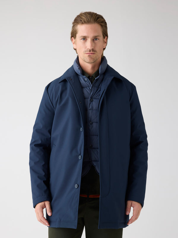 KnowledgeCotton Apparel - MEN Climate Shell Carcoat Jacket GRS Jackets 1001 Total Eclipse