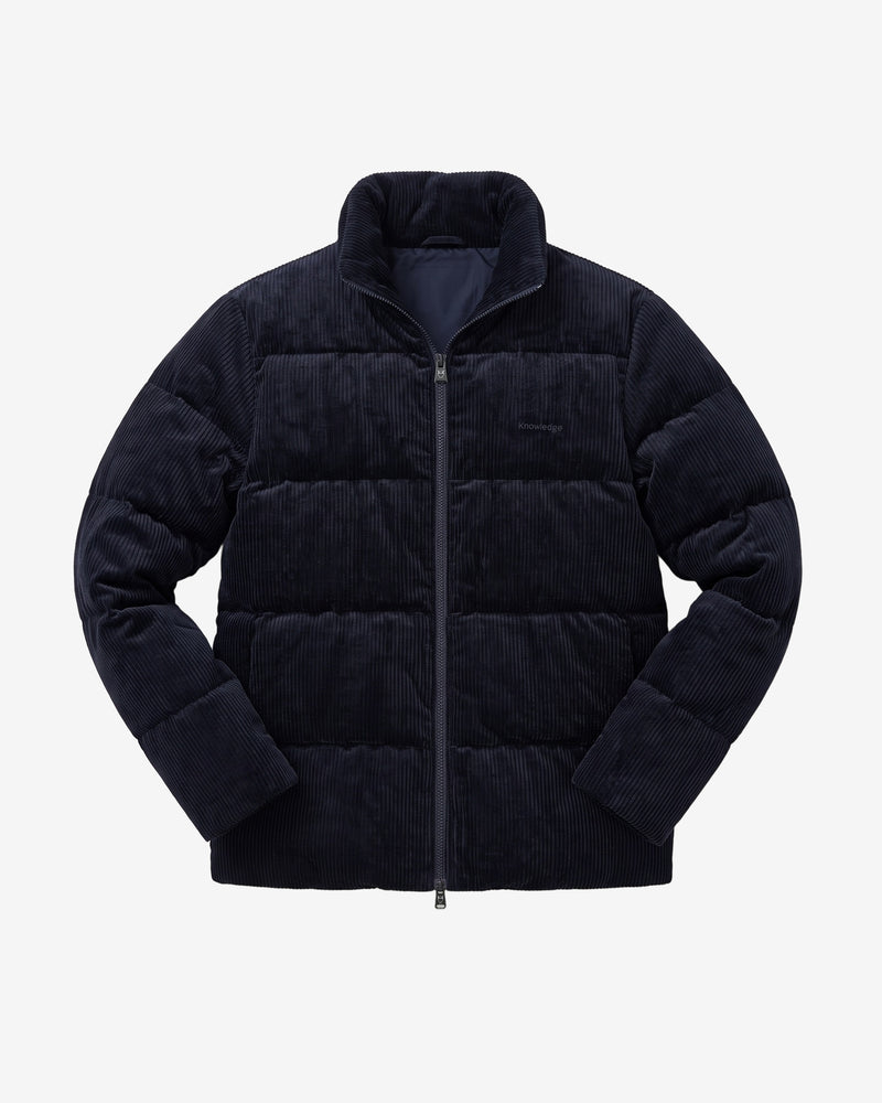 KnowledgeCotton Apparel - MEN Corduroy Puffer Jacket Jackets 1412 Night Sky