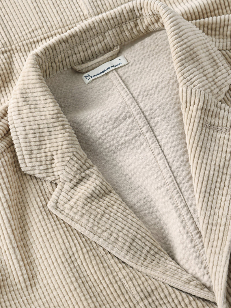 KnowledgeCotton Apparel - MEN Corduroy blazer Overshirts 1228 Light feather gray