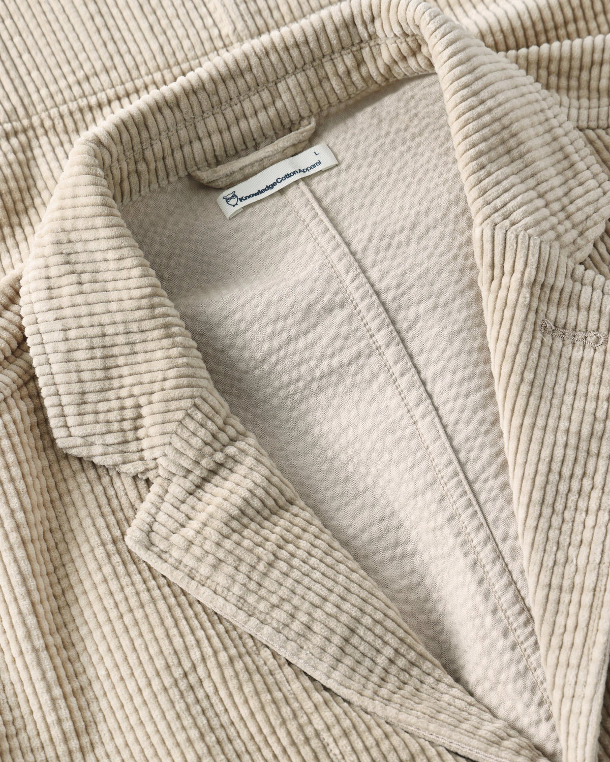 KnowledgeCotton Apparel - MEN Corduroy blazer Overshirts 1228 Light feather gray