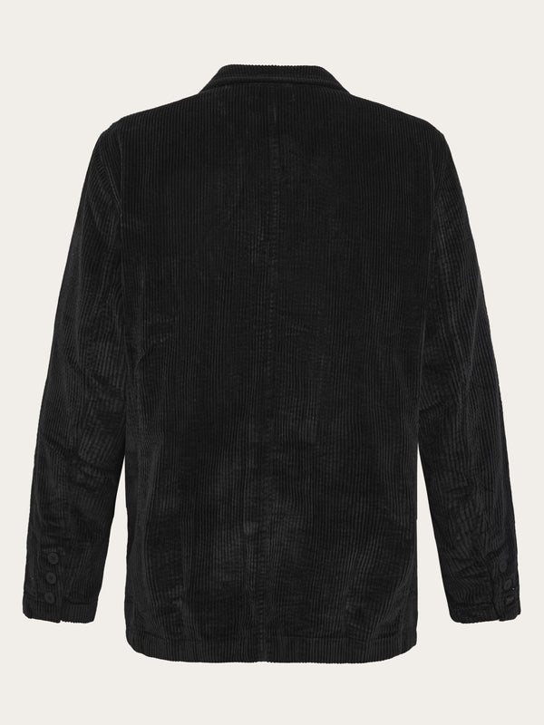 KnowledgeCotton Apparel - MEN Corduroy blazer Overshirts 1300 Black Jet
