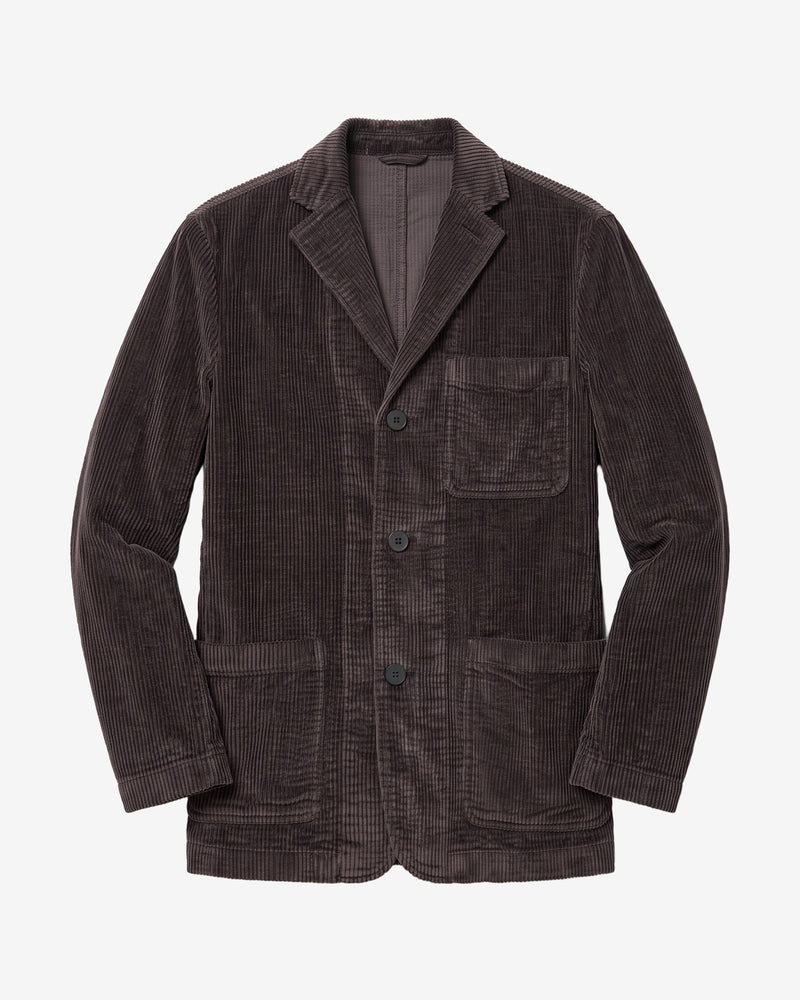 KnowledgeCotton Apparel - MEN Corduroy blazer Overshirts 1487 Chocolate Torte