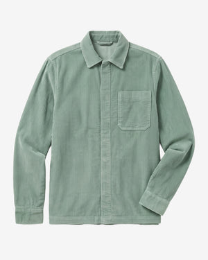 KnowledgeCotton Apparel - MEN Corduroy overshirt Overshirts 1396 Lily Pad