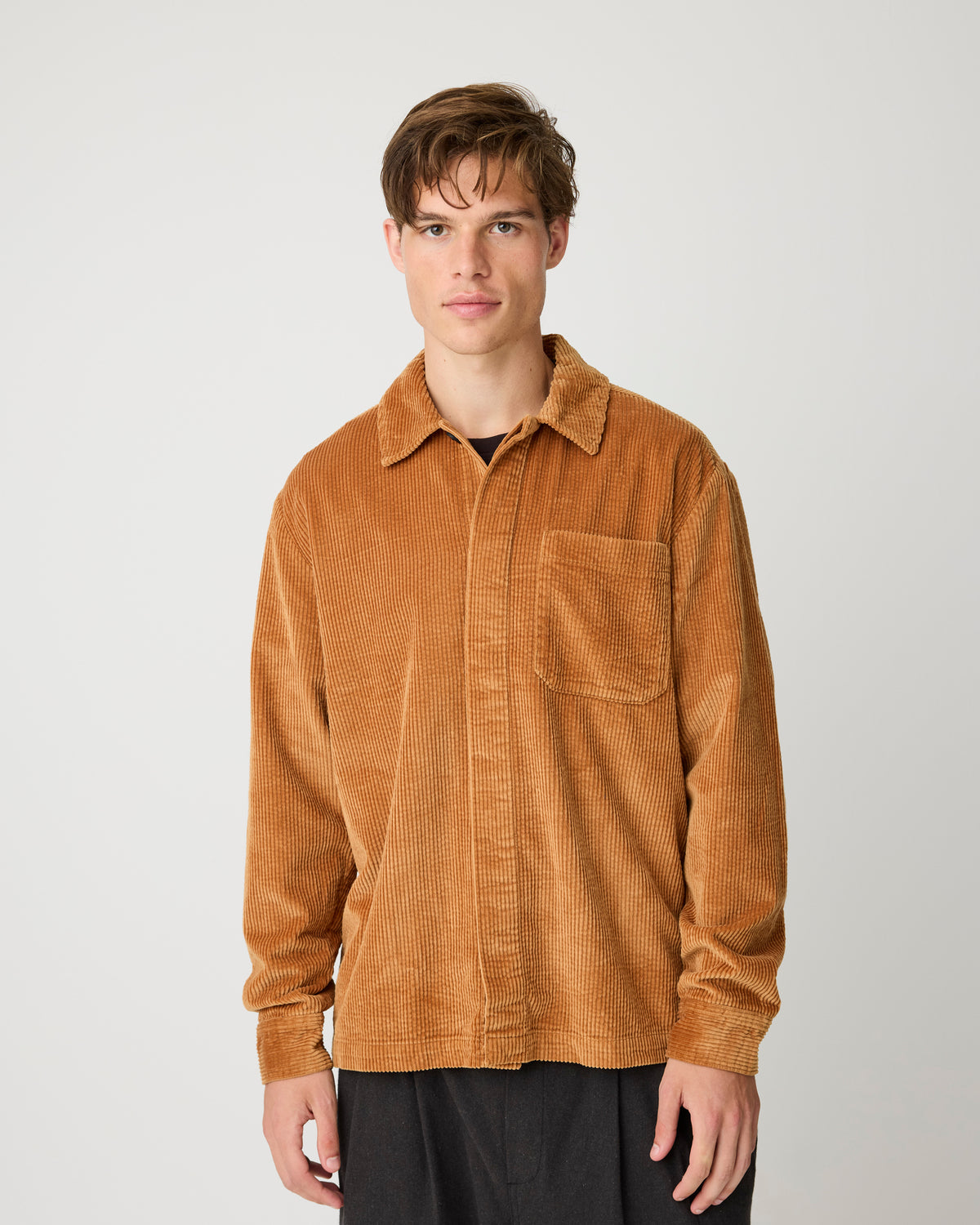 KnowledgeCotton Apparel - MEN Corduroy overshirt Overshirts 1499 Lion