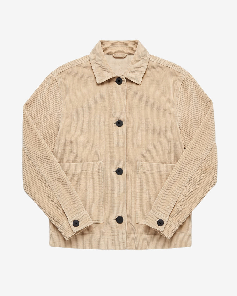 KnowledgeCotton Apparel - WMN Corduroy overshirt Overshirts 1228 Light feather gray