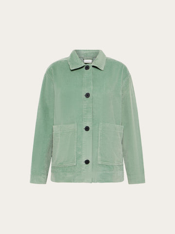 KnowledgeCotton Apparel - WMN Corduroy overshirt Overshirts 1396 Lily Pad