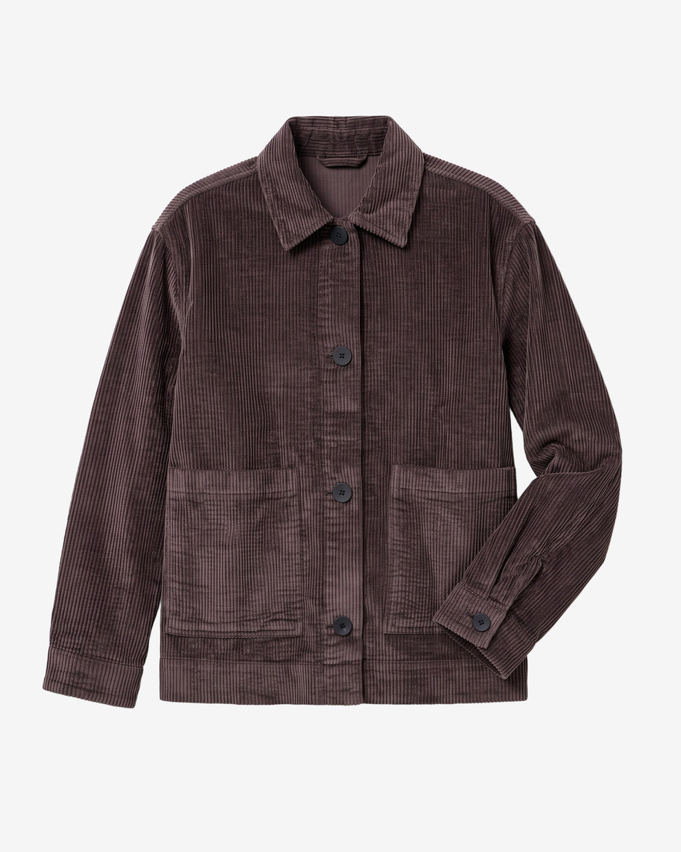 KnowledgeCotton Apparel - WMN Corduroy overshirt Overshirts 1487 Chocolate Torte