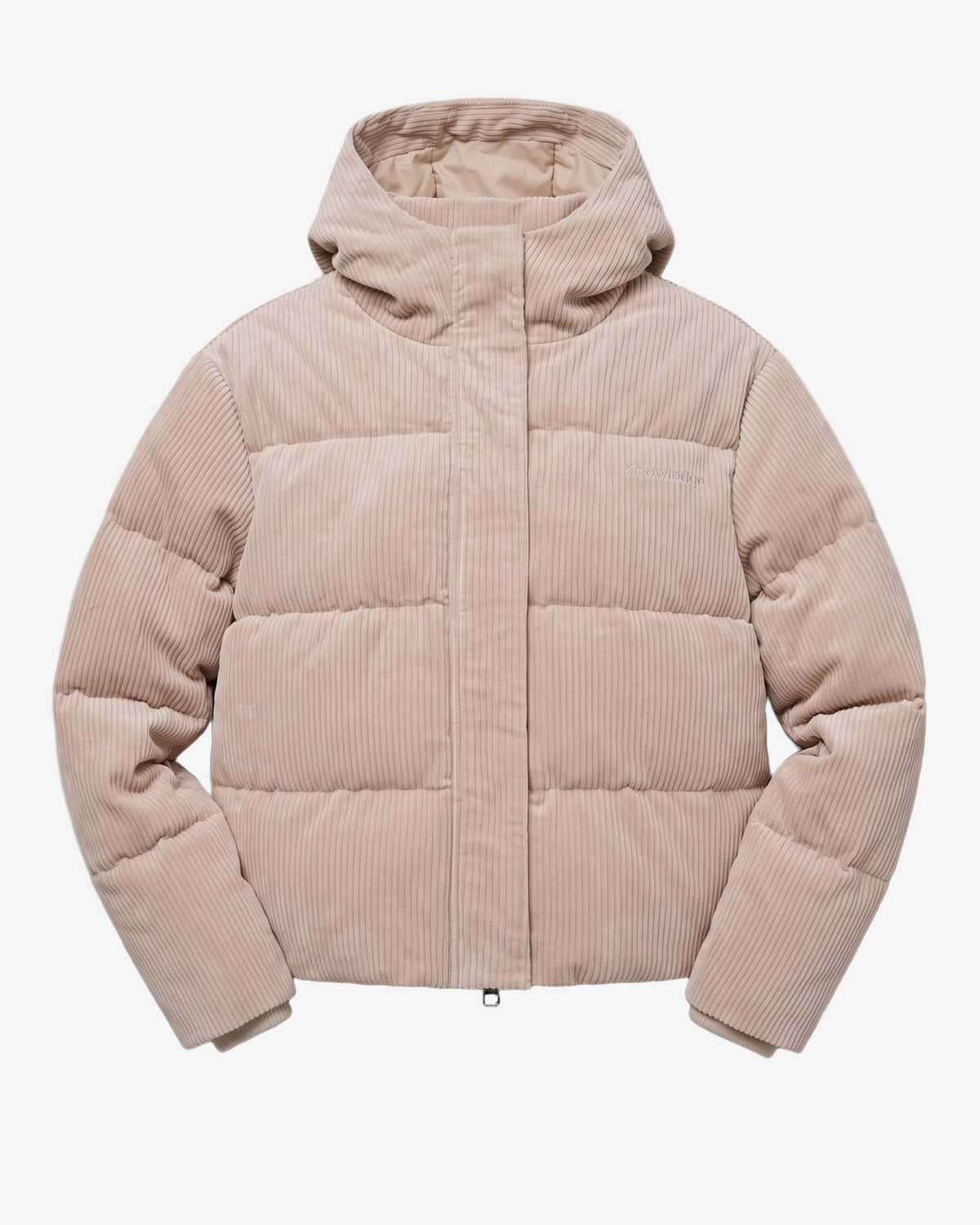 KnowledgeCotton Apparel - WMN Corduroy puffer jacket Jackets 1228 Light feather gray