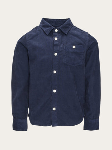 KnowledgeCotton Apparel - YOUNG Corduroy shirt Shirts 1001 Total Eclipse