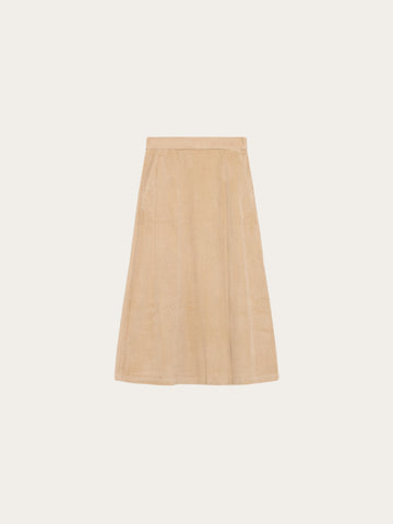 KnowledgeCotton Apparel - WMN Corduroy skirt Skirts 1228 Light feather gray