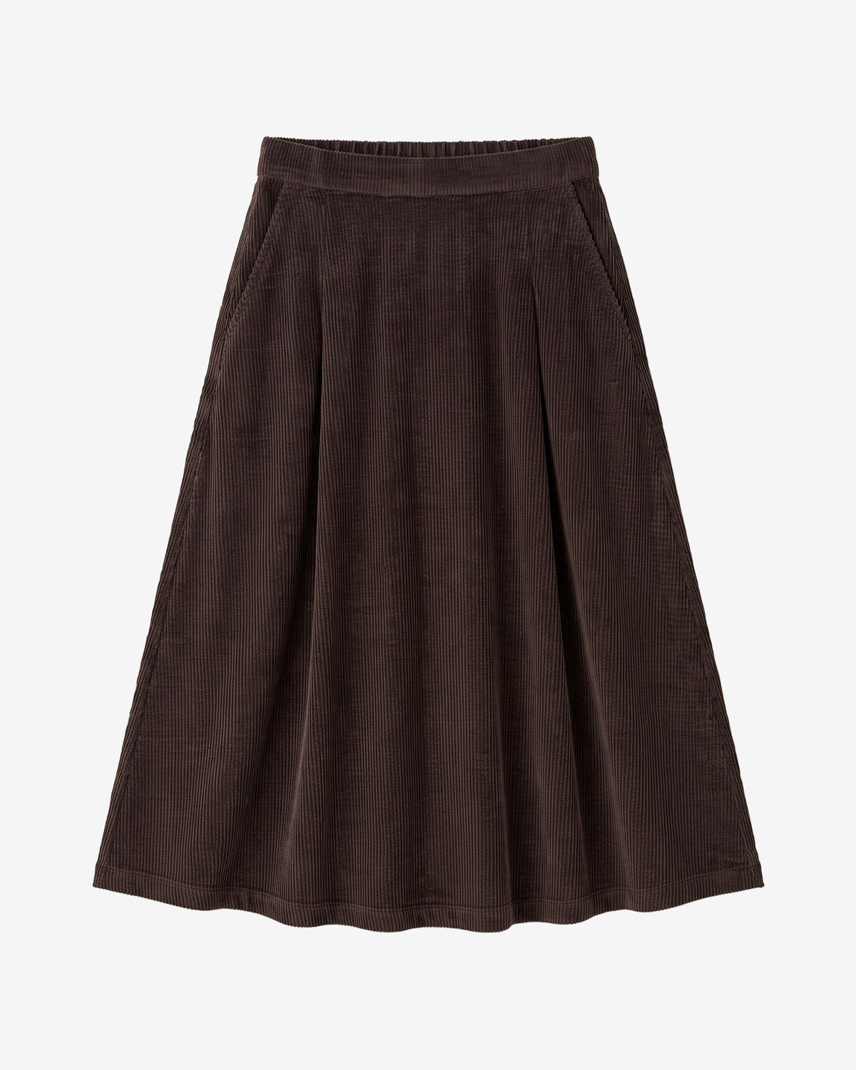 KnowledgeCotton Apparel - WMN Corduroy skirt Skirts 1487 Chocolate Torte