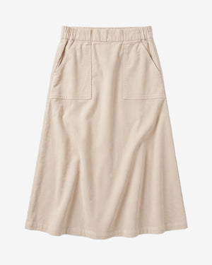 KnowledgeCotton Apparel - WMN Corduroy skirt Skirts 1228 Light feather gray