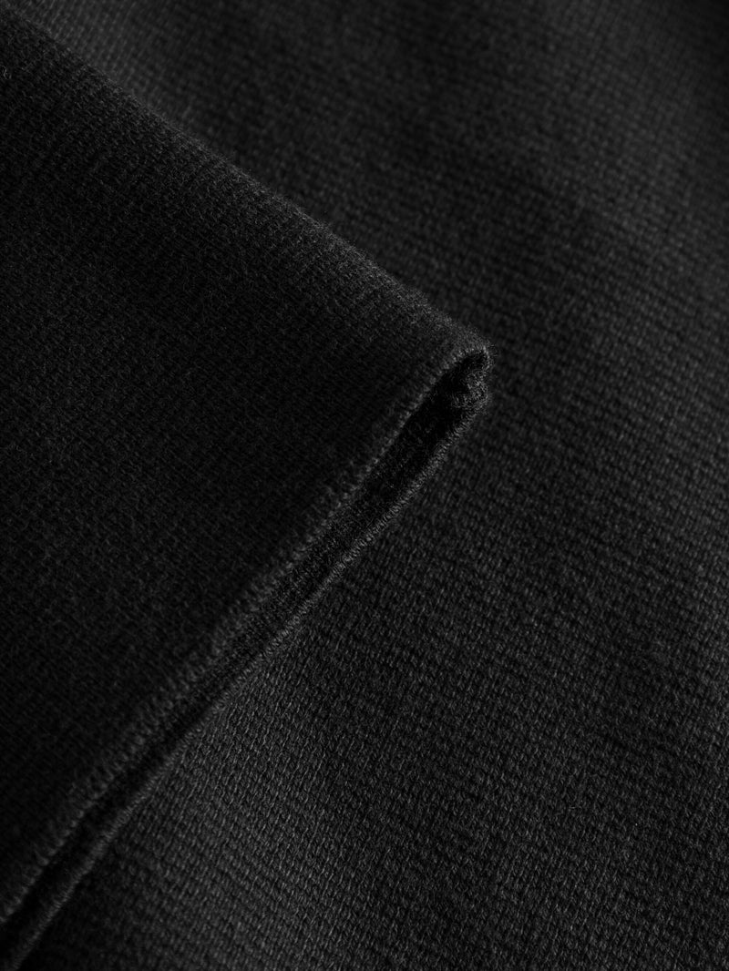 KnowledgeCotton Apparel - WMN Cotton high neck knit Knits 1300 Black Jet