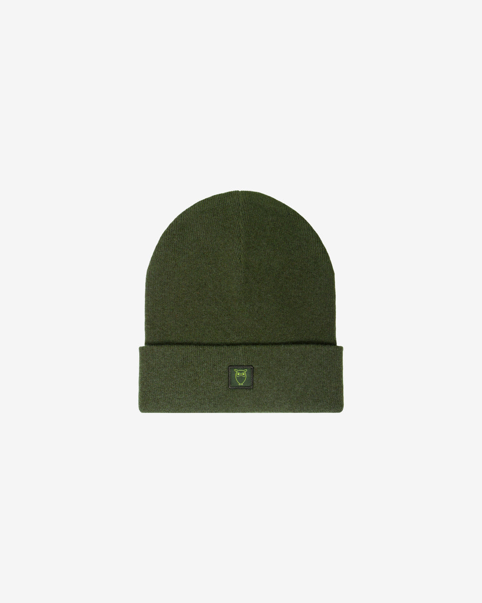 KnowledgeCotton Apparel - UNI Double layer wool beanie Hats 1090 Forest Night