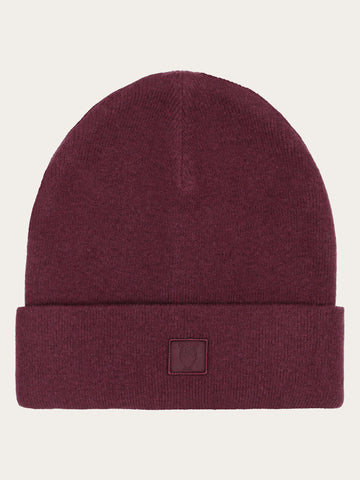 KnowledgeCotton Apparel - UNI Double layer wool beanie Hats 1281 Fig