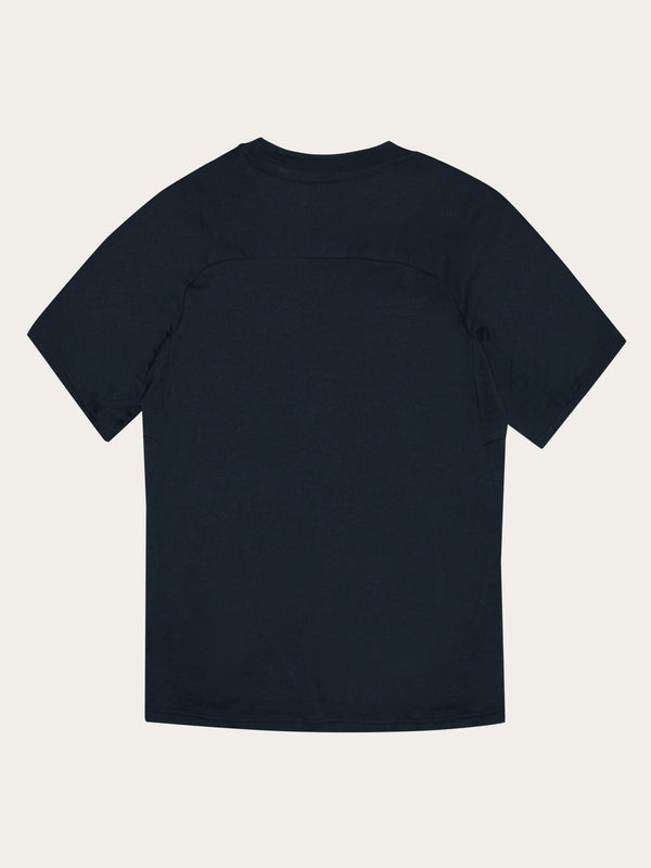 KnowledgeCotton Apparel - MEN Dynamic Wool 175 Single constructed t-shirt - RWS T-shirts 1300 Black Jet
