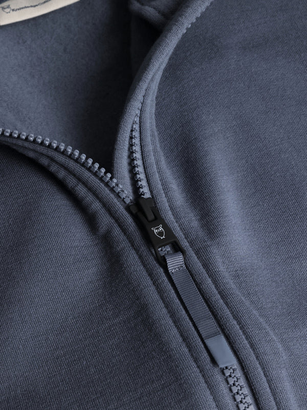 KnowledgeCotton Apparel - MEN Dynamic wool fleece full zip Fleeces 1226 Vintage Indigo