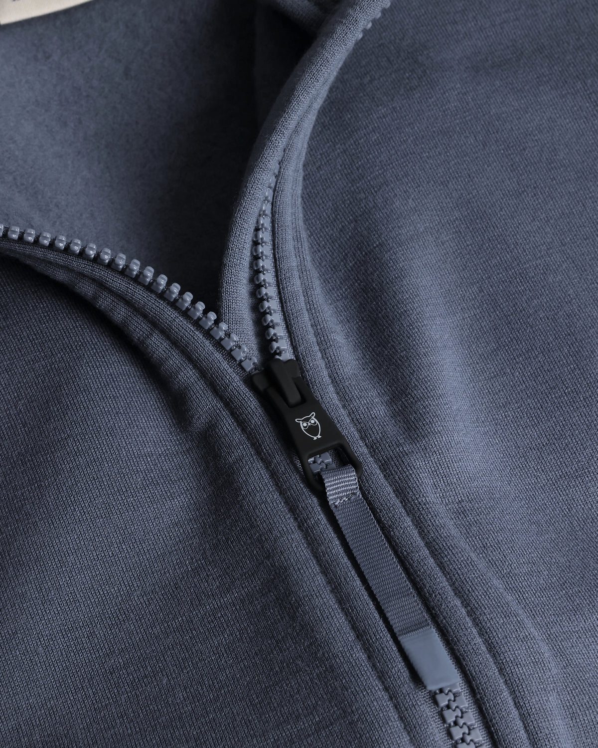 KnowledgeCotton Apparel - MEN Dynamic wool fleece full zip Fleeces 1226 Vintage Indigo