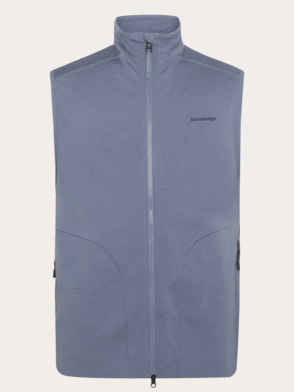 KnowledgeCotton Apparel - UNI Dynamic wool fleece vest Fleeces 1226 Vintage Indigo