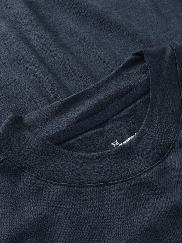 KnowledgeCotton Apparel - MEN Dynamic wool t-shirt T-shirts 1001 Total Eclipse