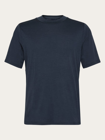 KnowledgeCotton Apparel - MEN Dynamic wool t-shirt T-shirts 1001 Total Eclipse