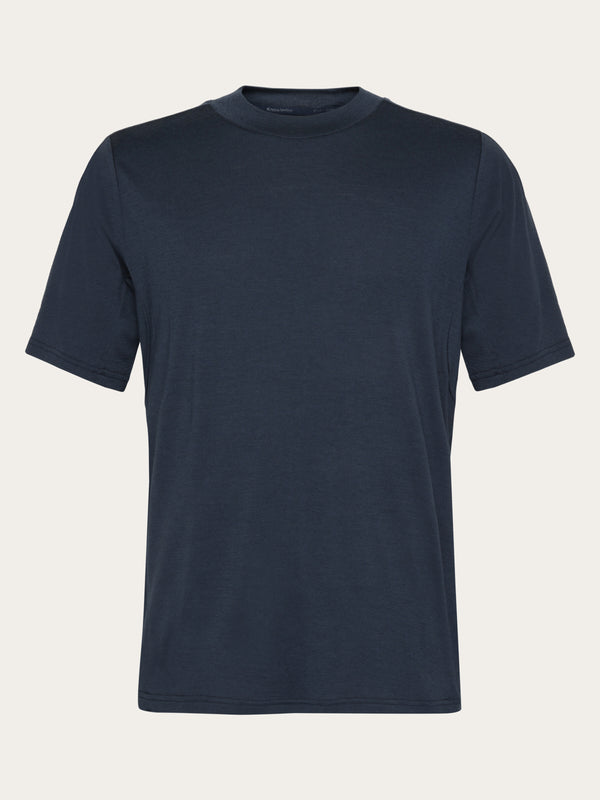 KnowledgeCotton Apparel - MEN Dynamic wool t-shirt T-shirts 1001 Total Eclipse