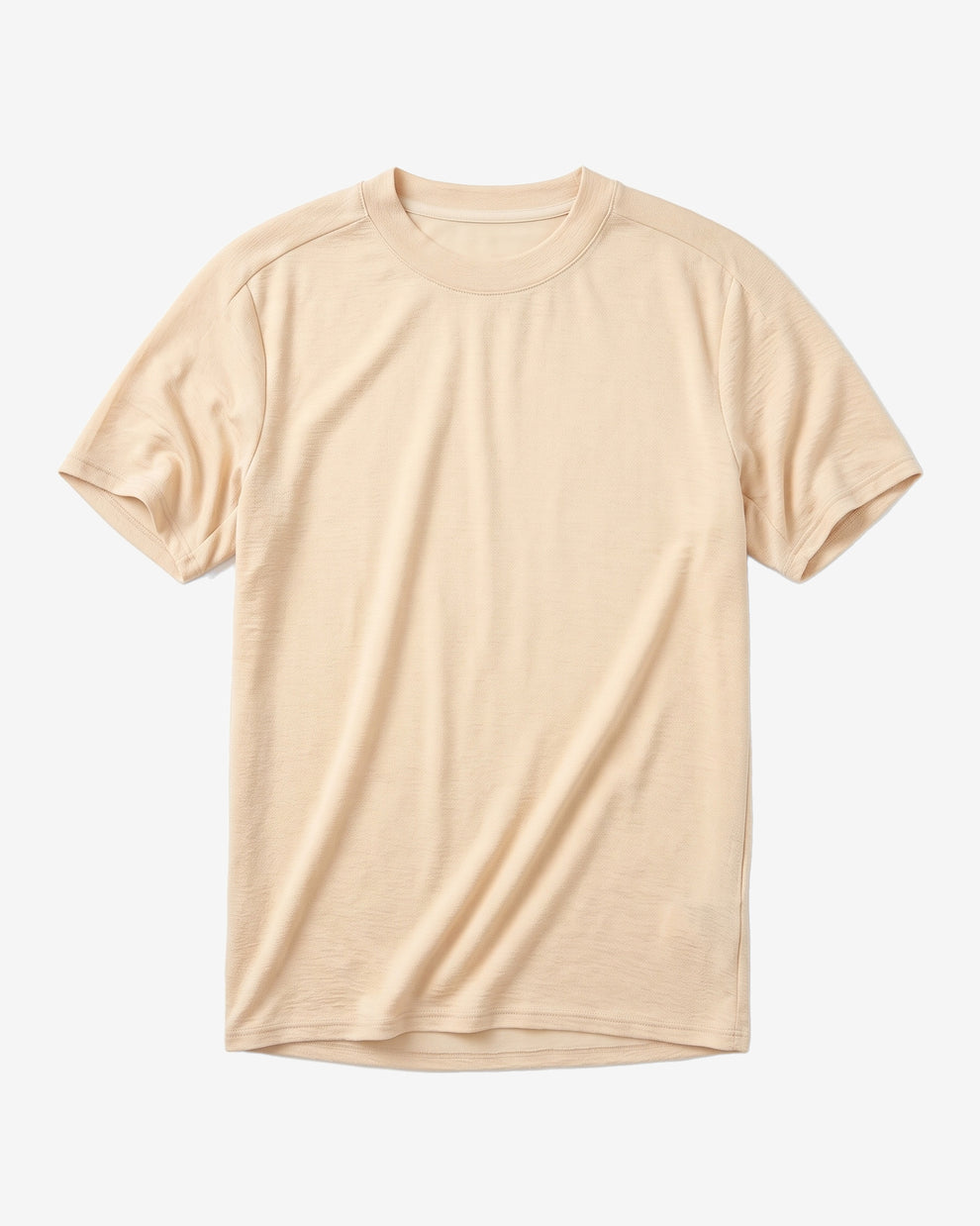 KnowledgeCotton Apparel - MEN Dynamic wool t-shirt T-shirts 1228 Light feather gray