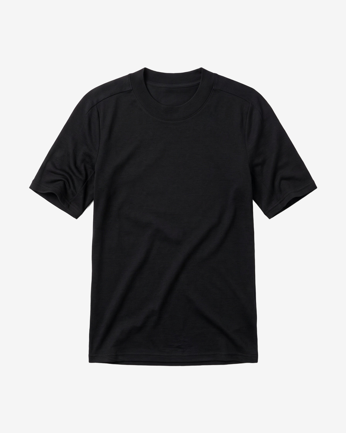 KnowledgeCotton Apparel - WMN Dynamic wool t-shirt T-shirts 1300 Black Jet