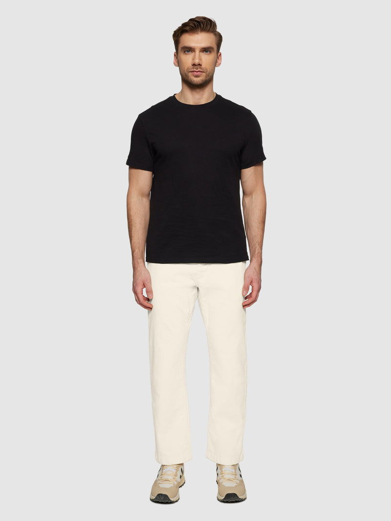 KnowledgeCotton Apparel - MEN FIG 14 wales corduroy pants - GOTS/Vegan Pants 1387 Egret