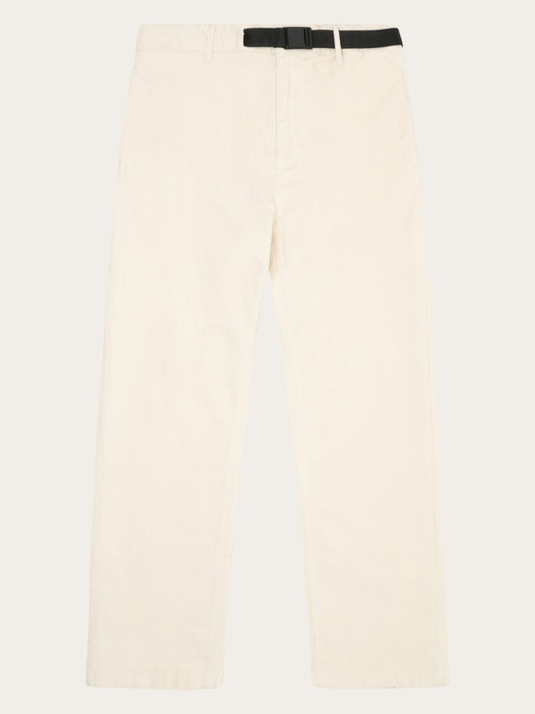 KnowledgeCotton Apparel - MEN FIG 14 wales corduroy pants - GOTS/Vegan Pants 1387 Egret