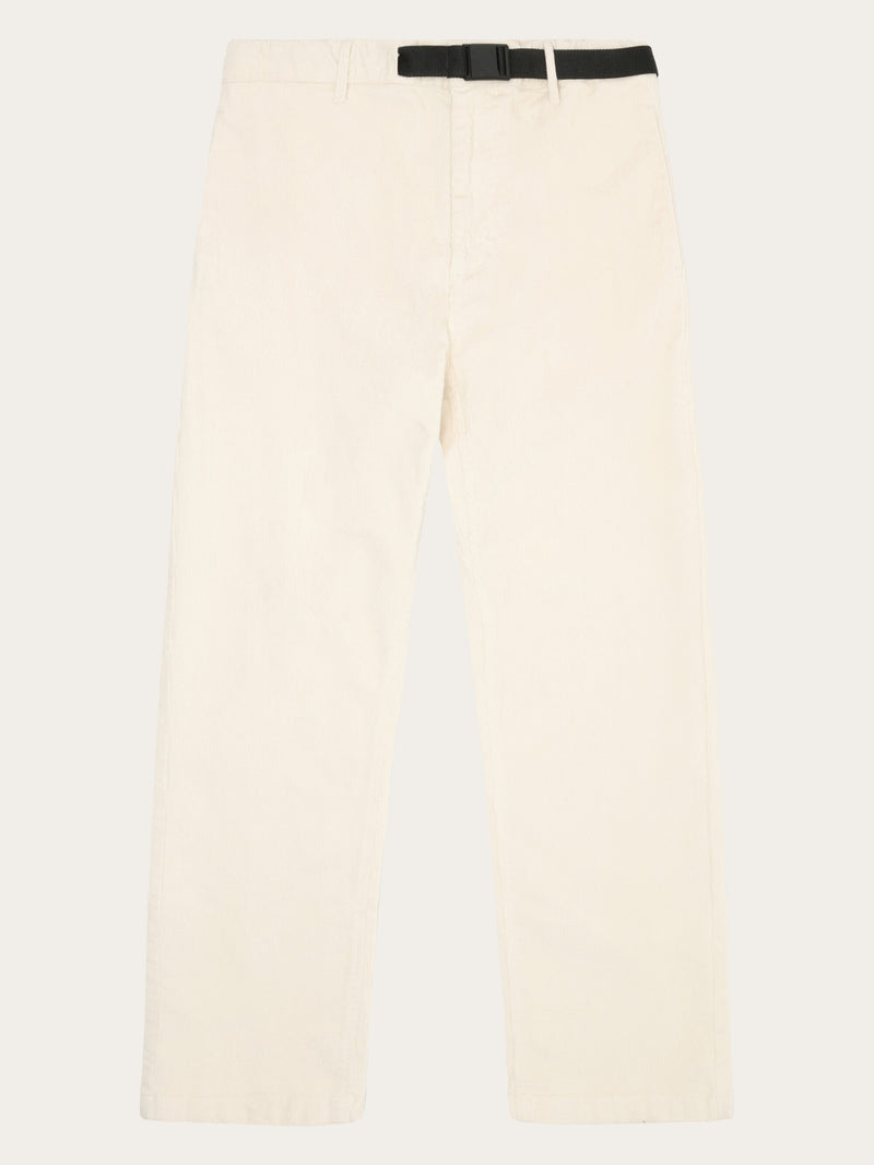 KnowledgeCotton Apparel - MEN FIG 14 wales corduroy pants - GOTS/Vegan Pants 1387 Egret