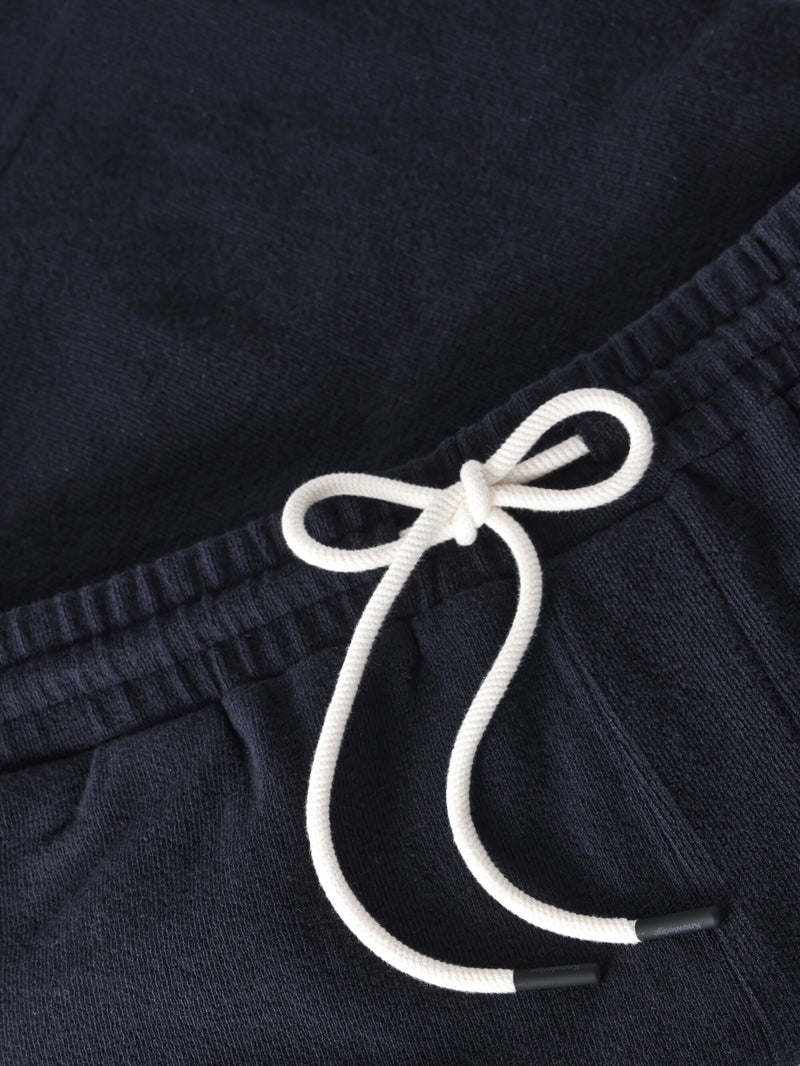 KnowledgeCotton Apparel - MEN FIG Loose fit bouclé jersey shorts - GOTS/Vegan Shorts 1412 Night Sky