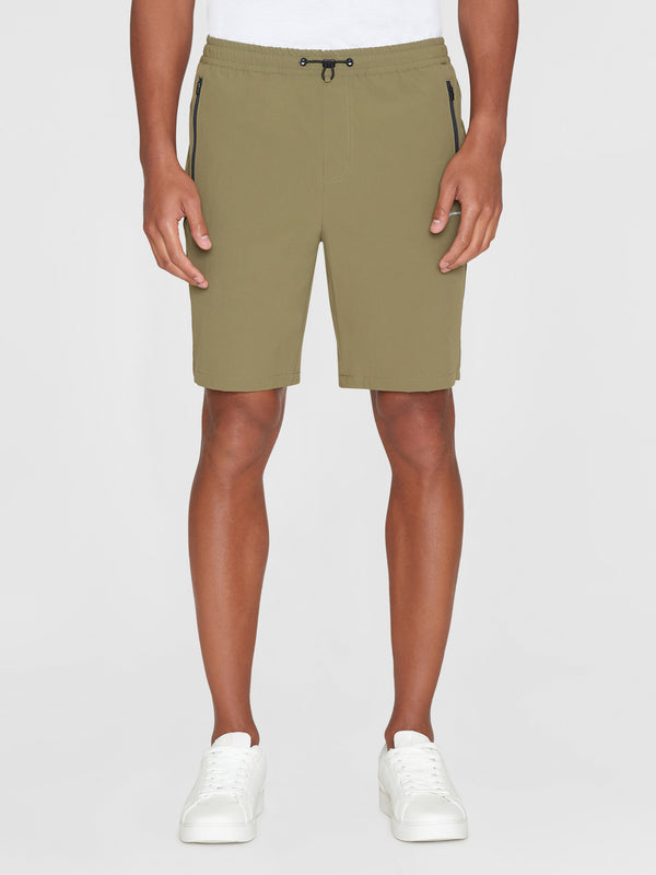 Buy Loose Linen shorts - Burned Olive - from KnowledgeCotton Apparel®