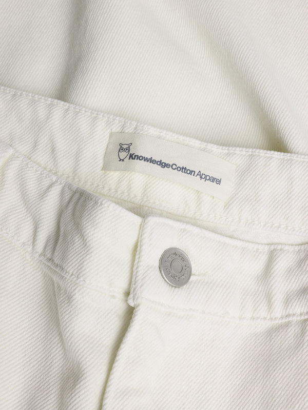 KnowledgeCotton Apparel - MEN FLINT 5-pocket twill pants Pants 1387 Egret