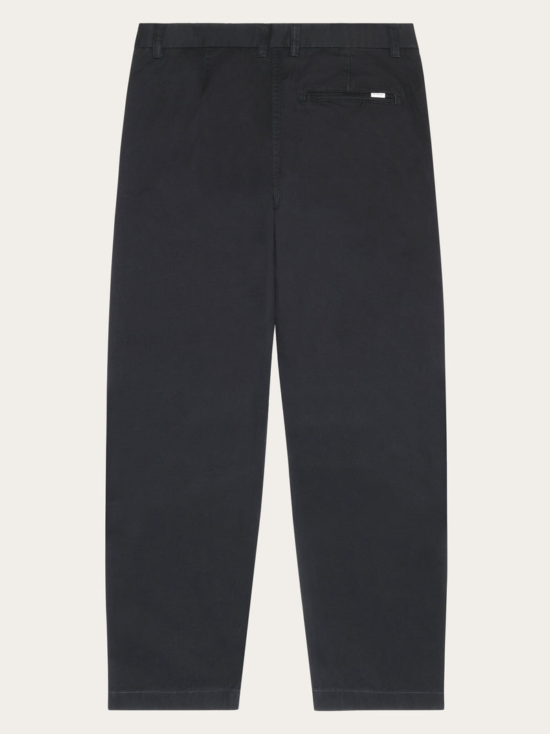 KnowledgeCotton Apparel - MEN FLINT Organic Cotton Twill Chino GOTS/Vegan Pants 1300 Black Jet