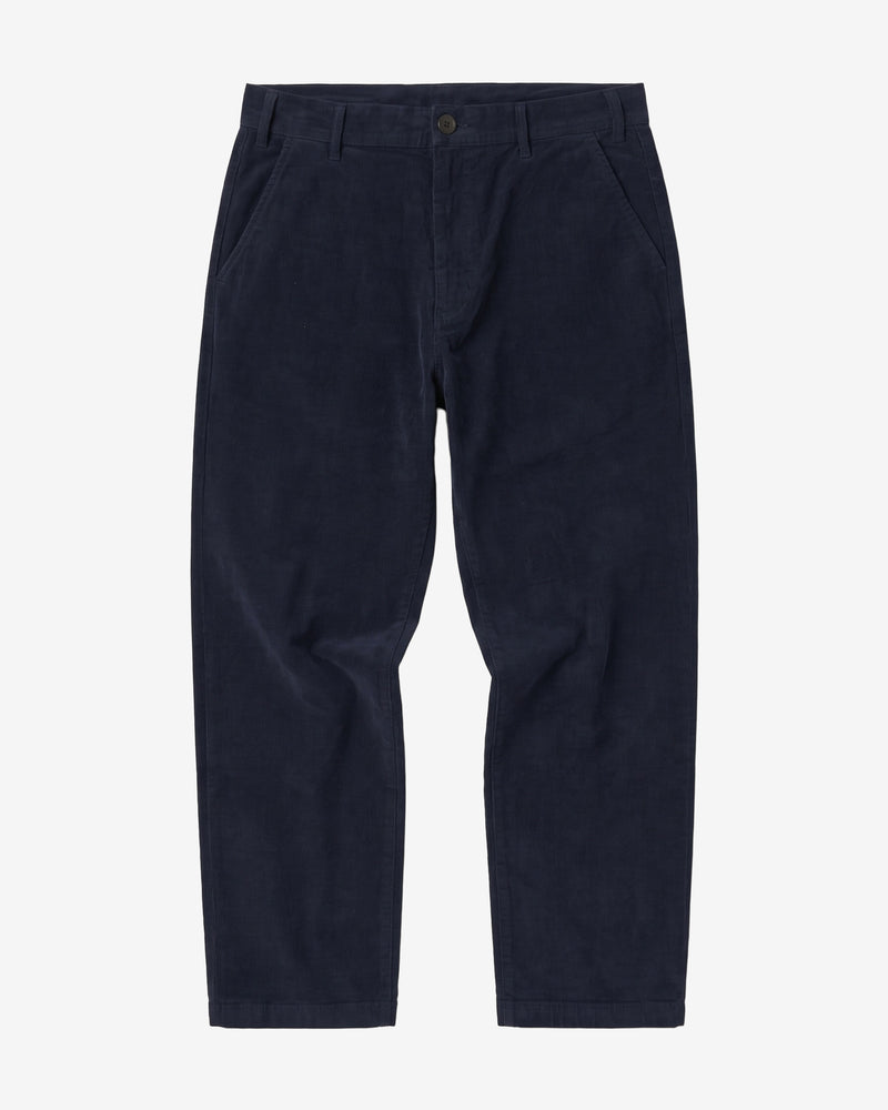 KnowledgeCotton Apparel - MEN FLINT wide corduroy chino pants Pants 1412 Night Sky