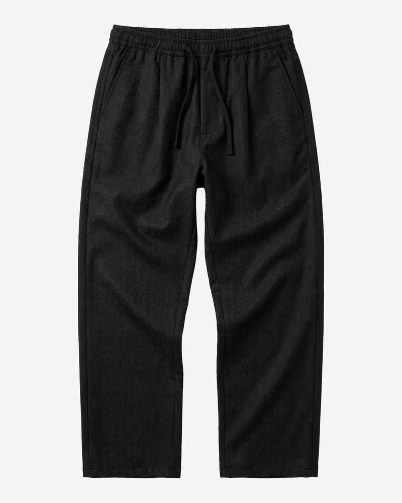 KnowledgeCotton Apparel - MEN Fig comfort wool pants Pants 1073 Dark Grey Melange