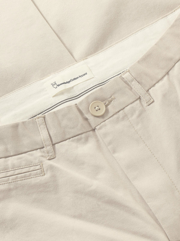 KnowledgeCotton Apparel - MEN Flint wide chino pants Pants 1228 Light feather gray