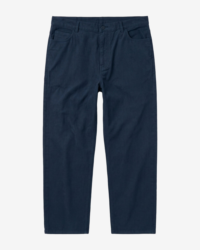 KnowledgeCotton Apparel - MEN Flint wide twill pants Pants 1001 Total Eclipse