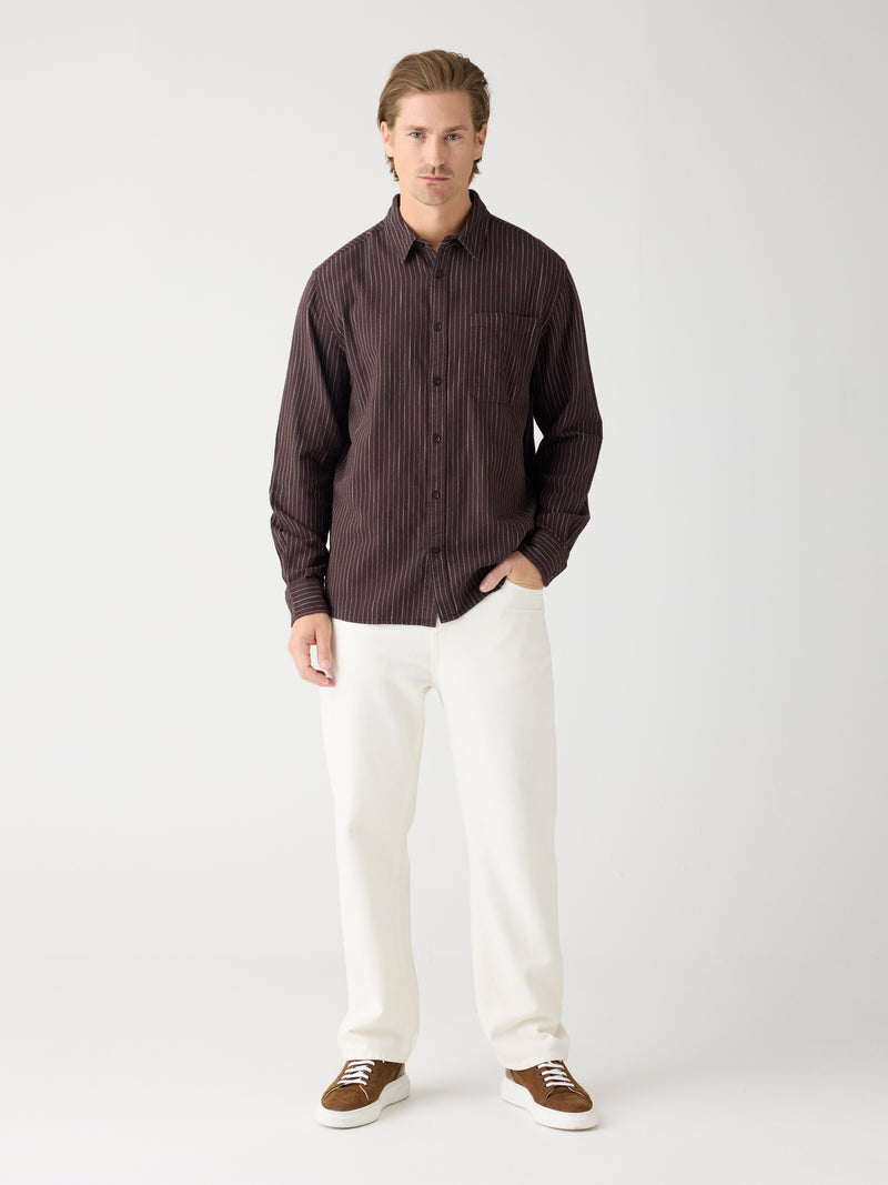 KnowledgeCotton Apparel - MEN Flint wide twill pants Pants 1387 Egret