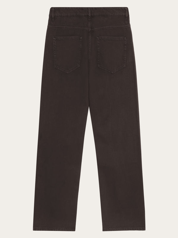 KnowledgeCotton Apparel - MEN Flint wide twill pants Pants 1487 Chocolate Torte