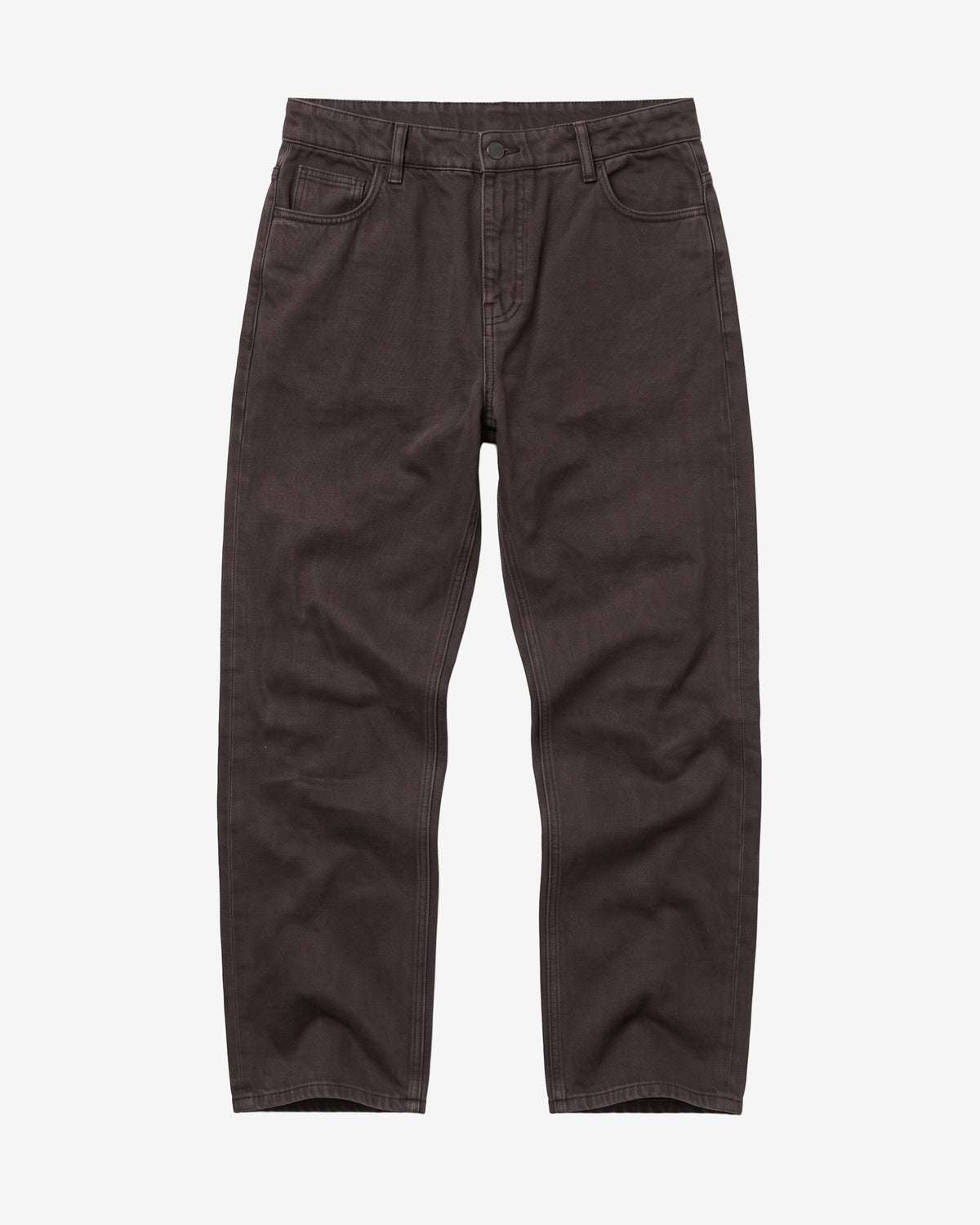 KnowledgeCotton Apparel - MEN Flint wide twill pants Pants 1487 Chocolate Torte