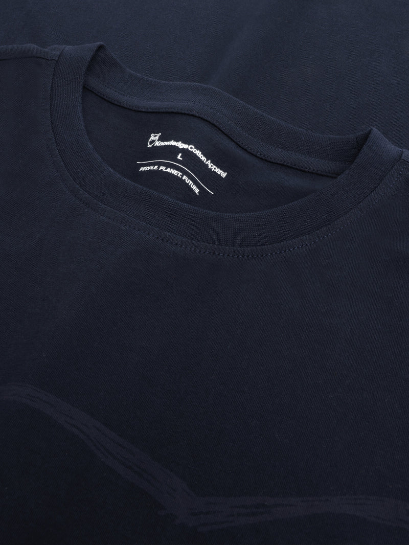 KnowledgeCotton Apparel - MEN Front print t-shirt T-shirts 1412 Night Sky
