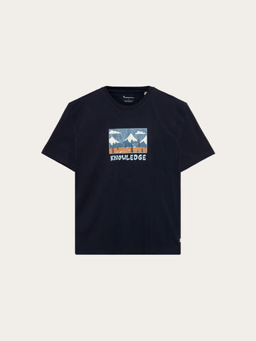 KnowledgeCotton Apparel - MEN Front print t-shirt T-shirts 1412 Night Sky
