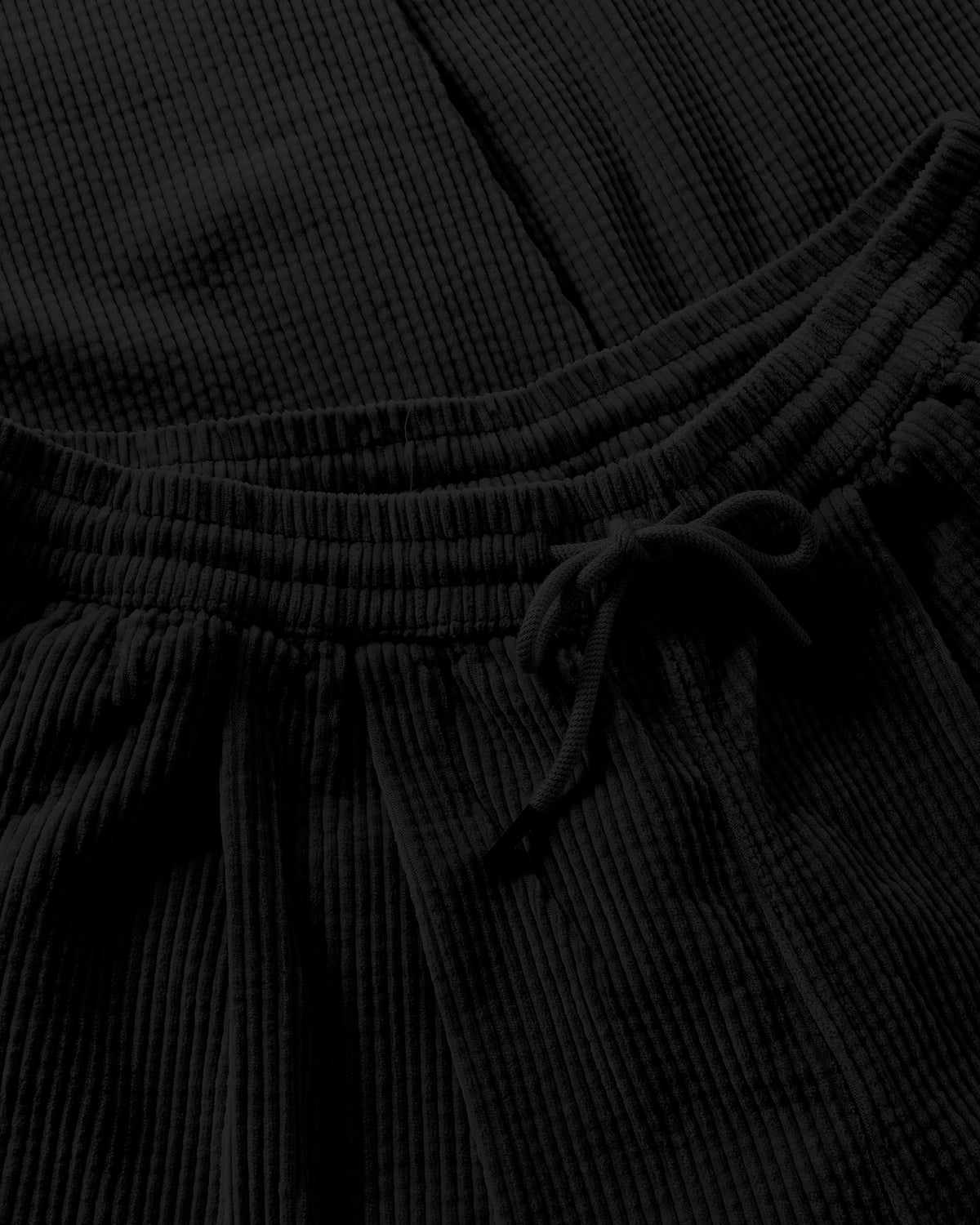 KnowledgeCotton Apparel - WMN Hazy relaxed corduroy pants Pants 1300 Black Jet