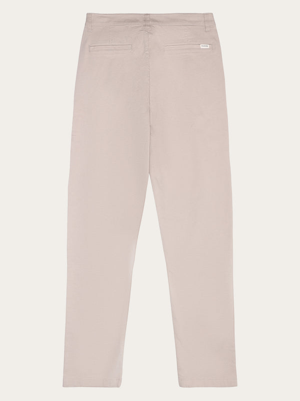 KnowledgeCotton Apparel - WMN Iris slim pique pant Pants 1228 Light feather gray
